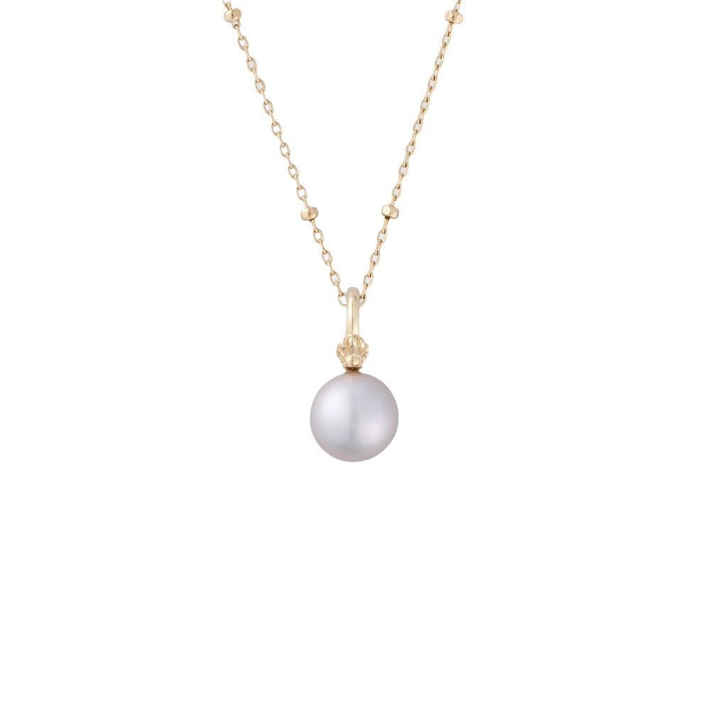 Natural grey pearl pendant.