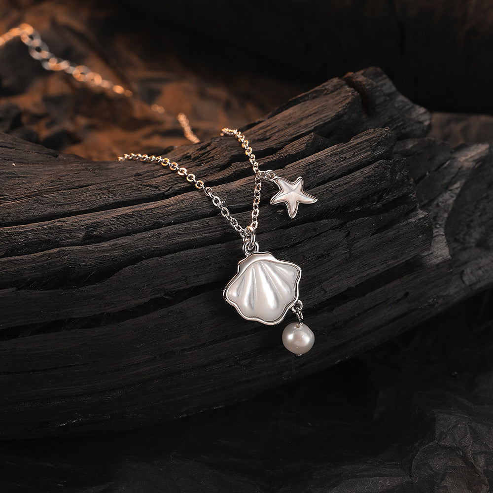Starfish Shell Pearl Necklace