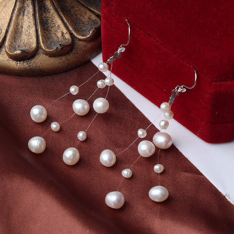 Star freshwater pearl earrings