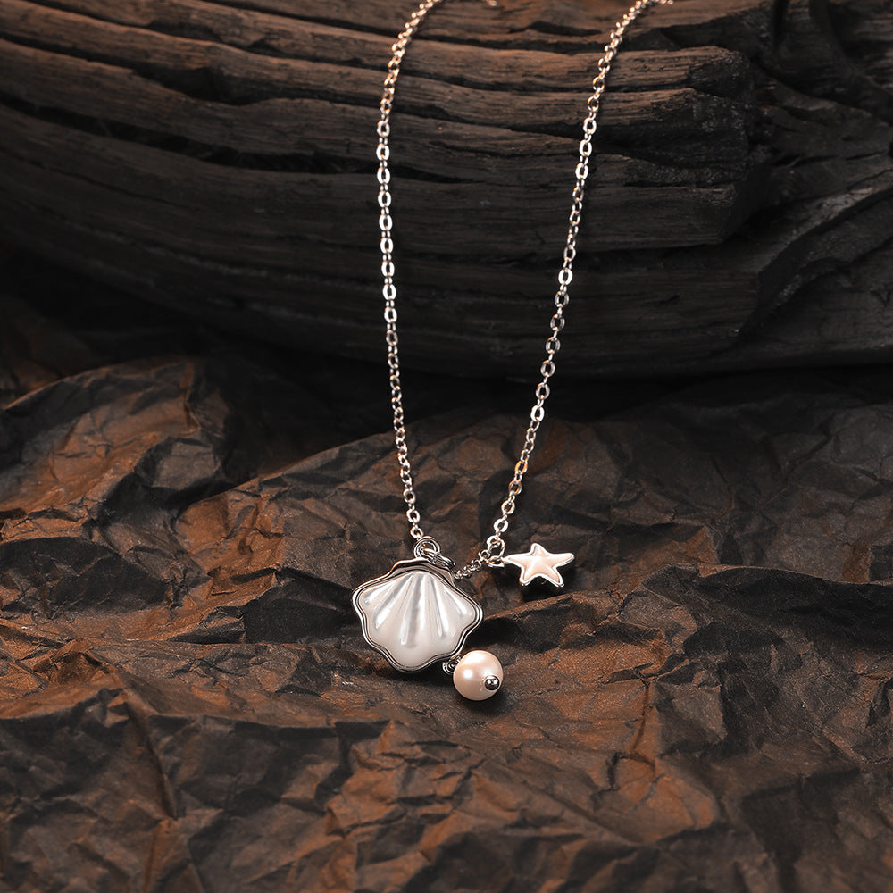 Starfish Shell Pearl Necklace