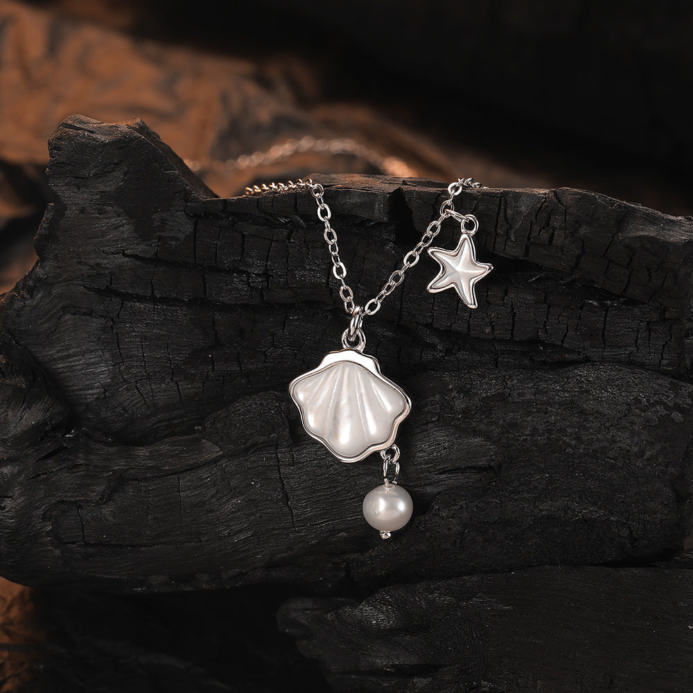 Starfish Shell Pearl Necklace