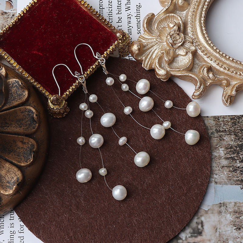 Star freshwater pearl earrings