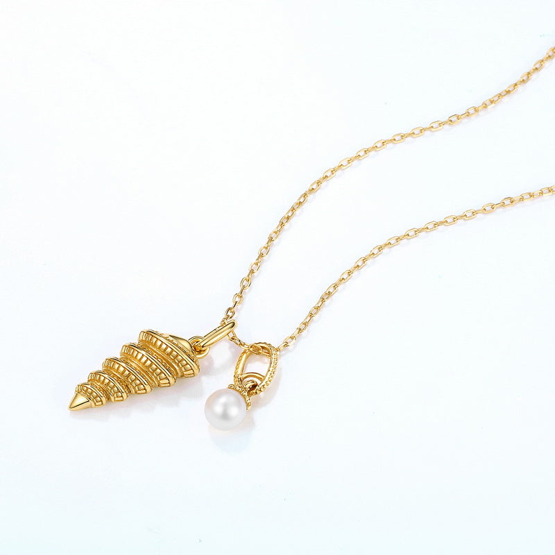 Natural Pearl Conch Design Necklace