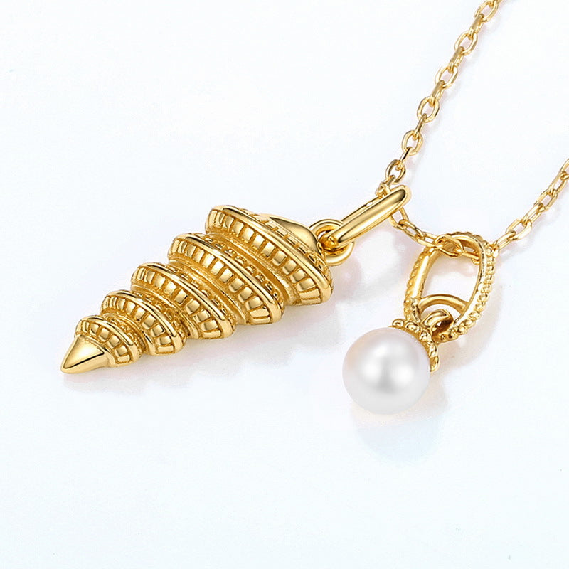 Natural Pearl Conch Design Necklace