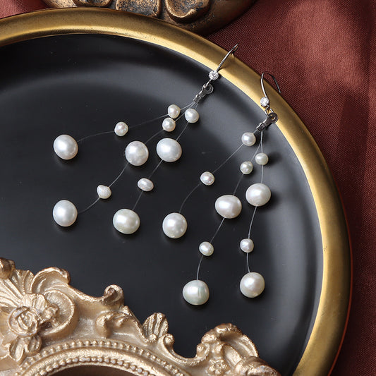 Star freshwater pearl earrings