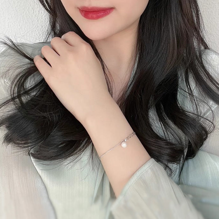 Light luxury niche natural pearl bracelet