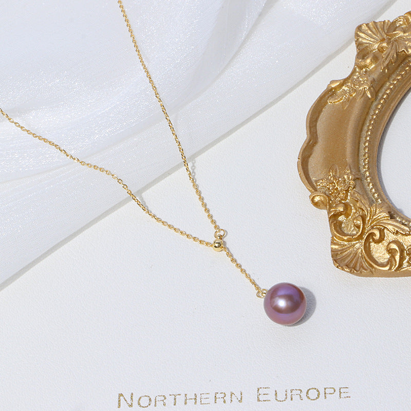 Purple noble pearl pendant