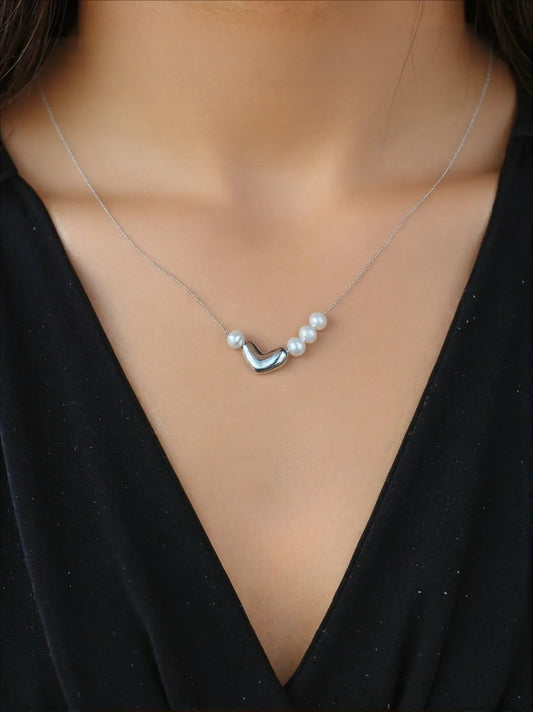 Irregular Lentil Love Freshwater Pearl Pendant